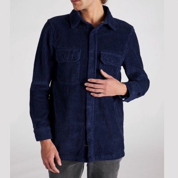 𝅺BENSON Asheville Snap Button Corduroy Cotton Shirt Jacket Plum Red Down Casual - Picture 2 of 15